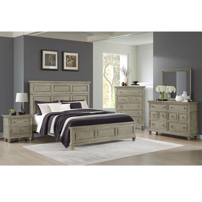 Whit-Ash - 2-Drawer Nightstand With USB - Light Gray