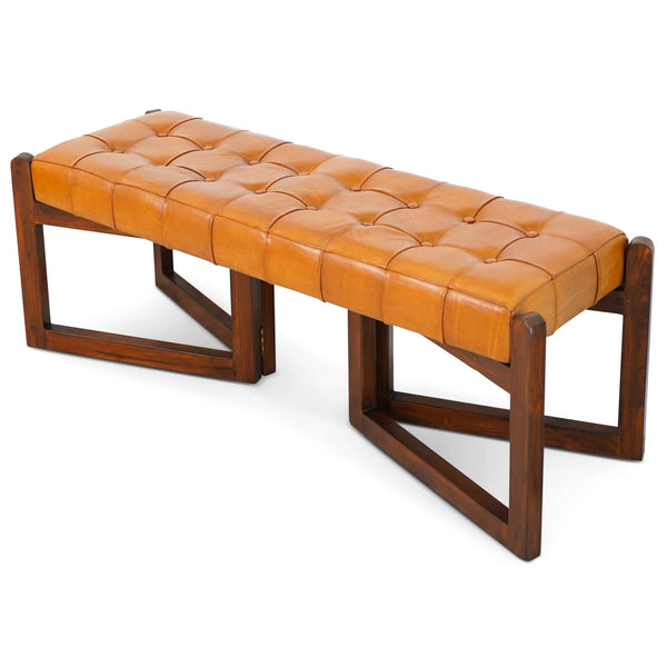 Riley - Bench - Brown / Rustic / Tan