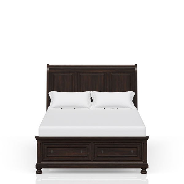 Queen Storage Bed - Cherry