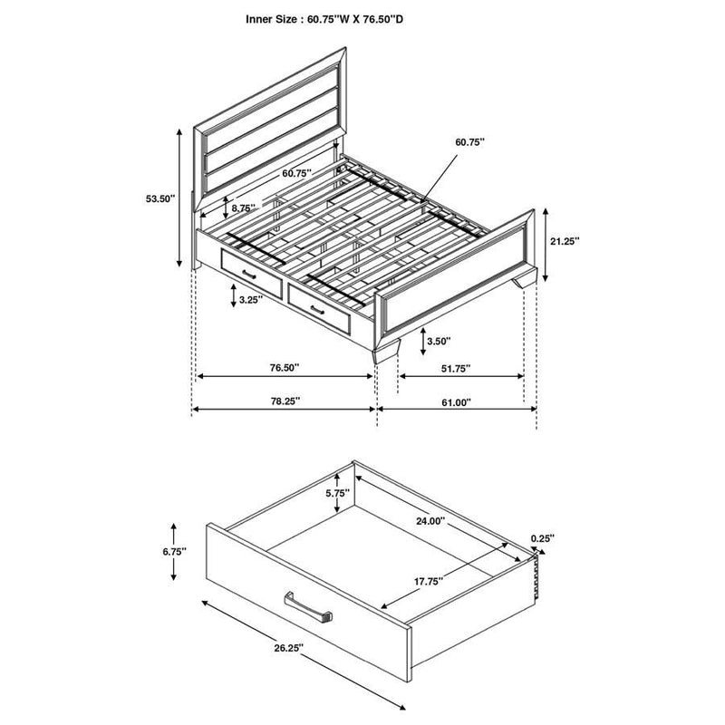 Kauffman - Transitional Storage Bed Bedroom Set