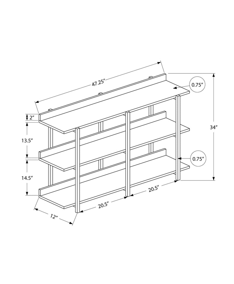 Accent Console Table For Entryway, 3 Tier Design