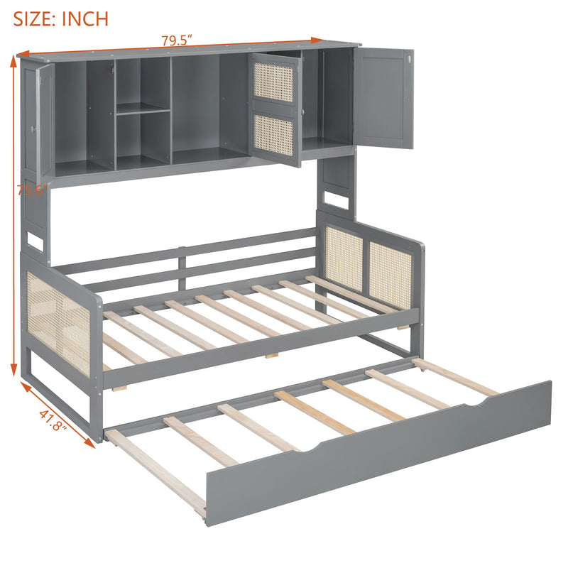 Daybed And All In One Cabinet And Shelf