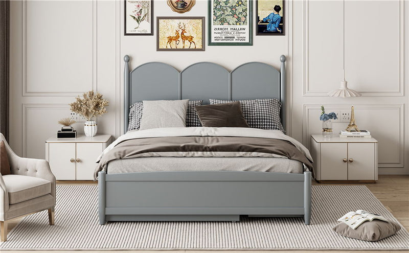 Platform Bed With With 2 Big Drawers And Trundle