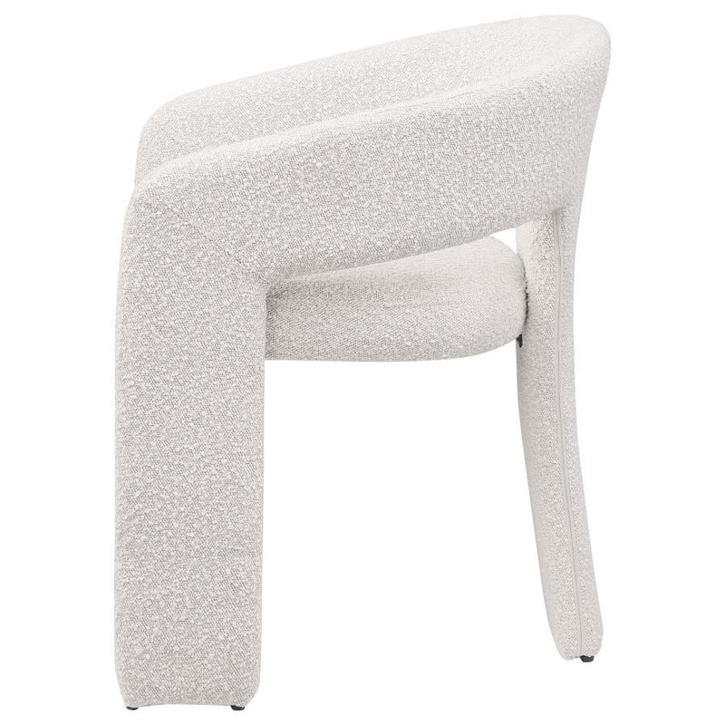 Eudora - Boucle Upholstered Dining Side Chair - Cream