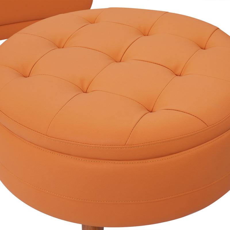 Contemporary Sofa Stylish Sofa Couch With A Round Storage Ottoman And Three Removable Pillows For Living Room