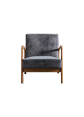 Classic Mid-Century Modern Accent Chairs, Open Framed Armchair With Cushioning