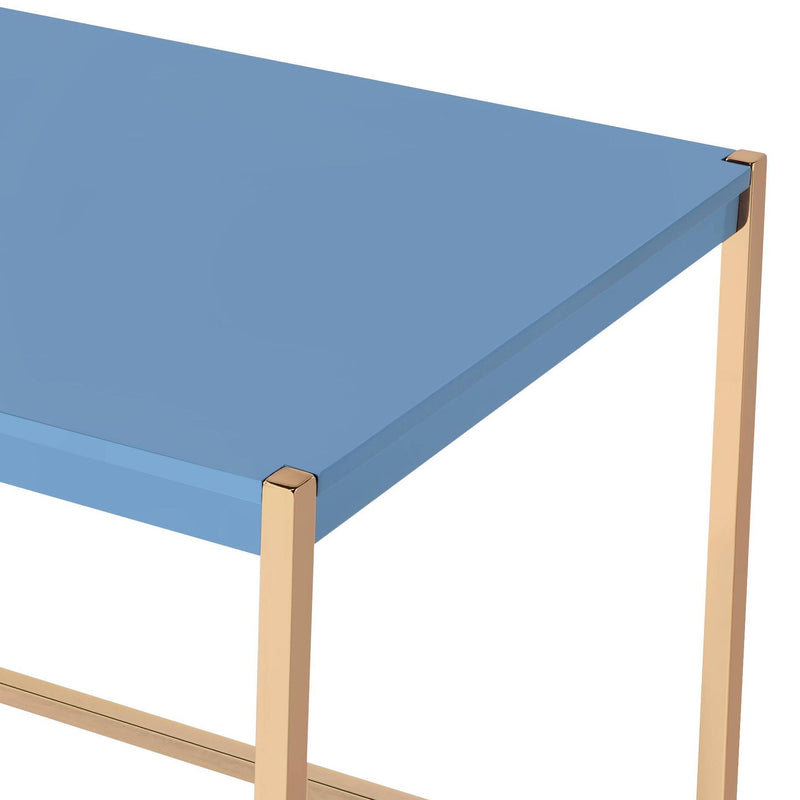 Midriaks - Writing Desk With USB - Gold / Navy Blue