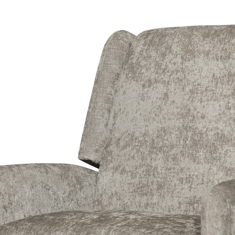 Oversized Textured Fabric Pushback Recliner