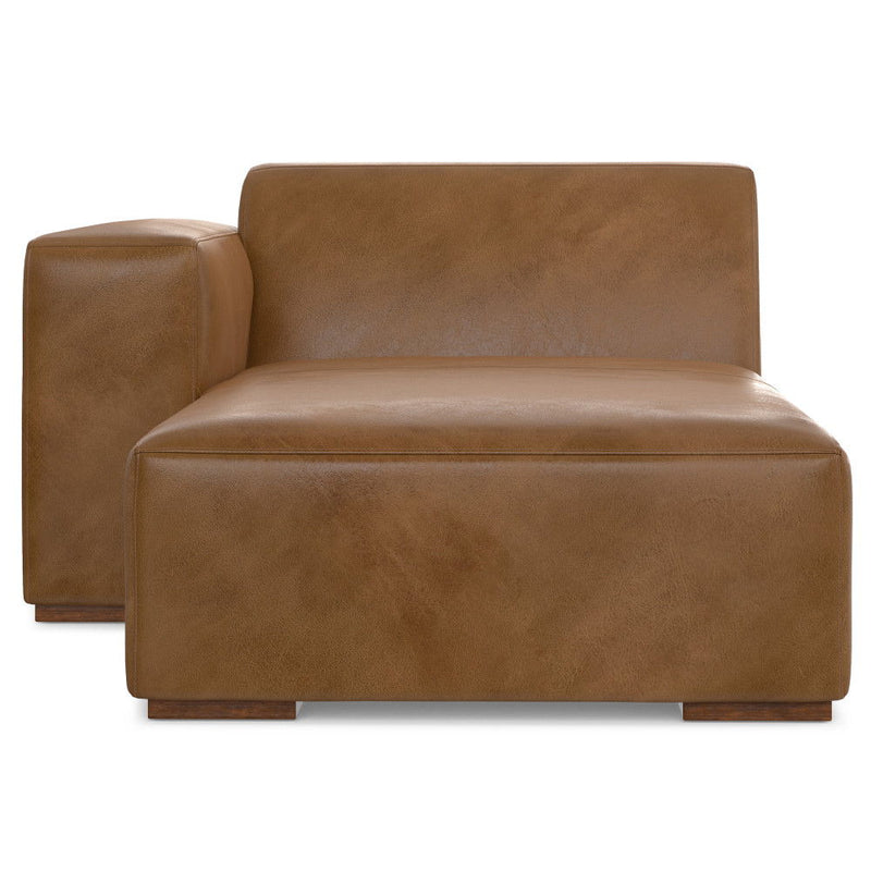 Rex - Left Chaise Sofa Module - Brown