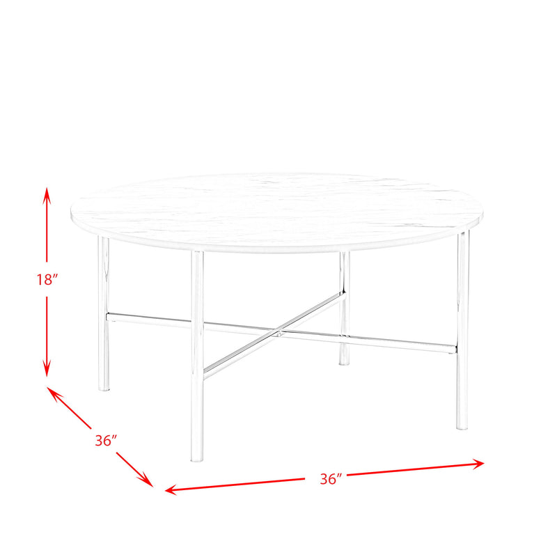 Cyrus - 3 Piece Occasional Table Set Chrome