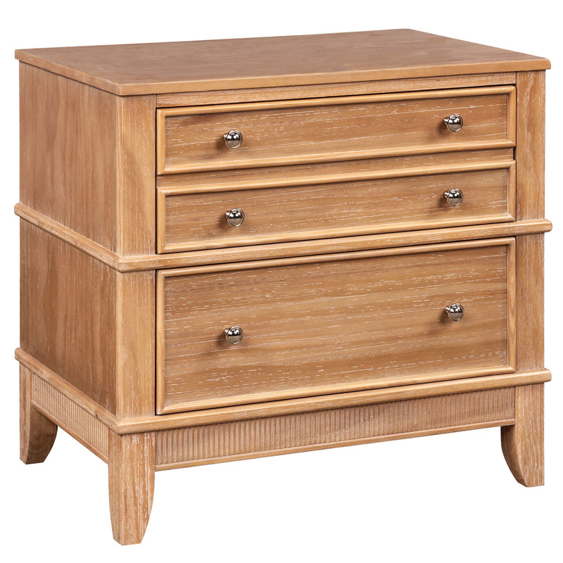 Hazel 3 Drawer Hazel 3 Drawer Side Table For Living Room, Hallway, Entryway - Natural