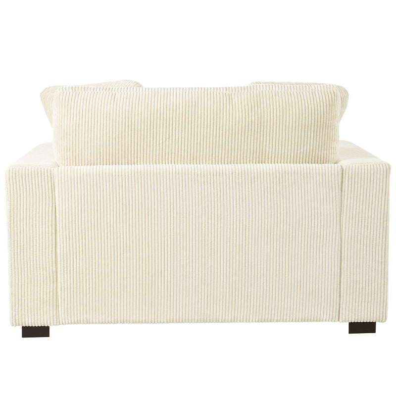 Oversized Chaise, Lounge Chair Classic Design, Soft Fabric, Durable Frame With Solid Wood Legs