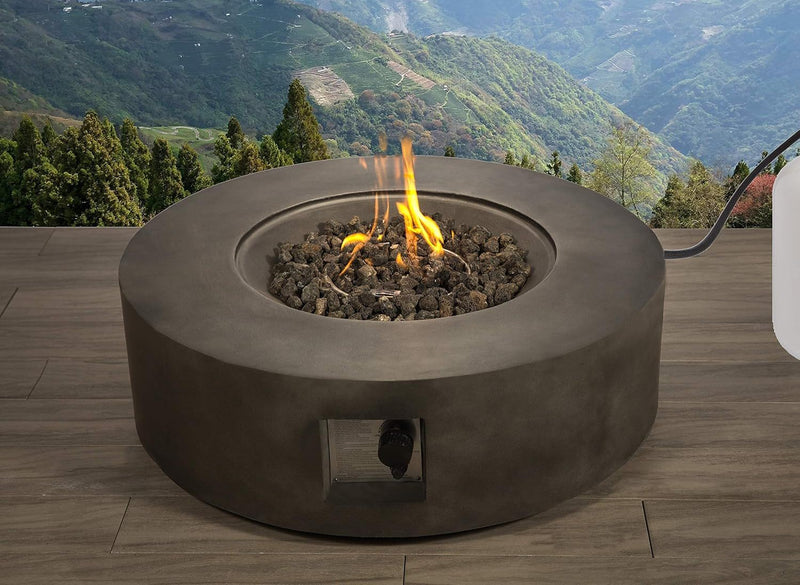 Fibre Reinforced Outdoor Fire Pit Table - Charcoal