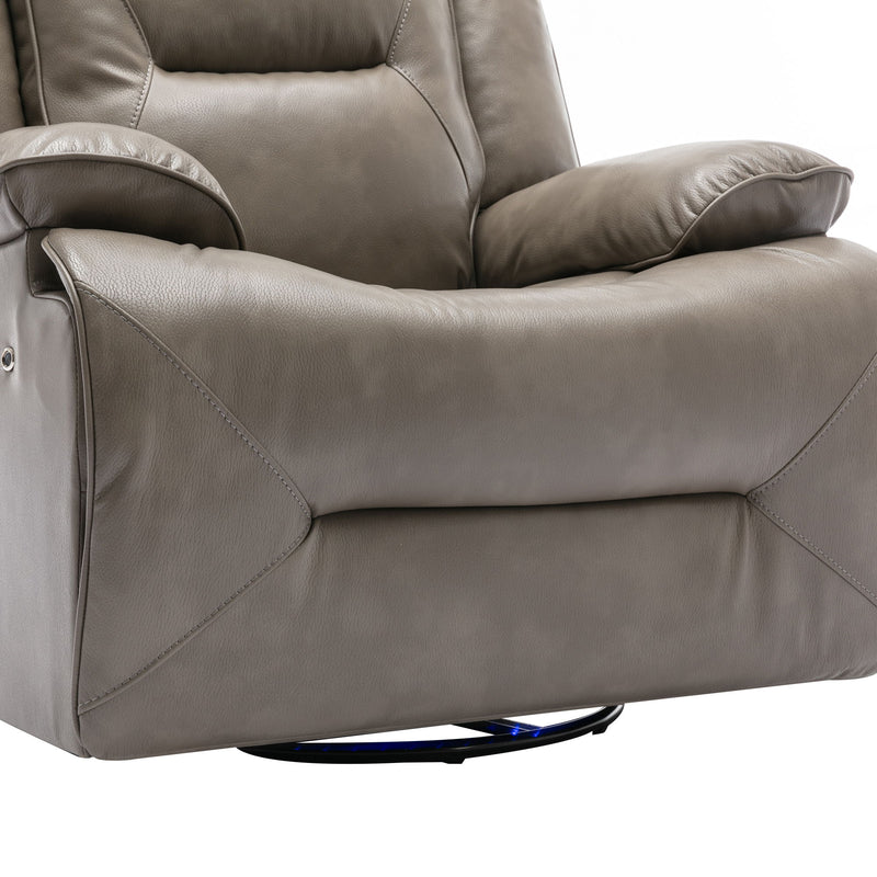 3 Seater Home Theater Recliner Manual Recliner Chair With A Led Light Strip Two Built-In Cup Holders For Living Room