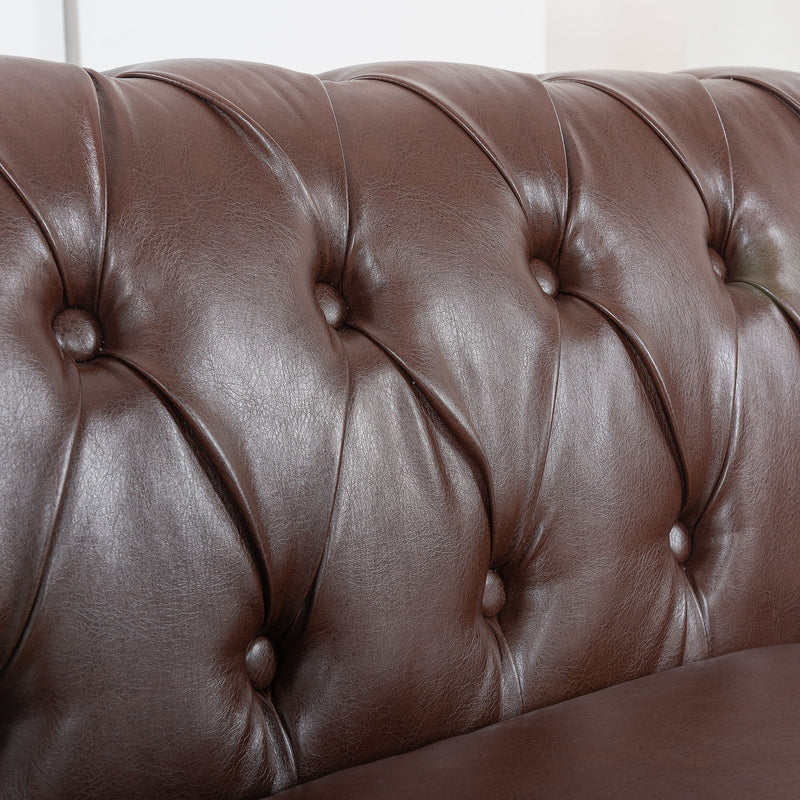 Rolled Arm Chesterfield 3 Seater Sofa