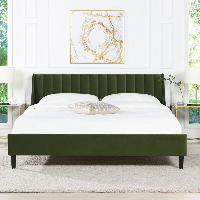 Aspen - Vertical Tufted Modern Headboard Platform Bed Set