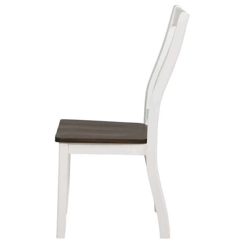 Kingman - Wood Dining Side Chair (Set of 2) - Distressed White - Atlantic Fine Furniture Inc