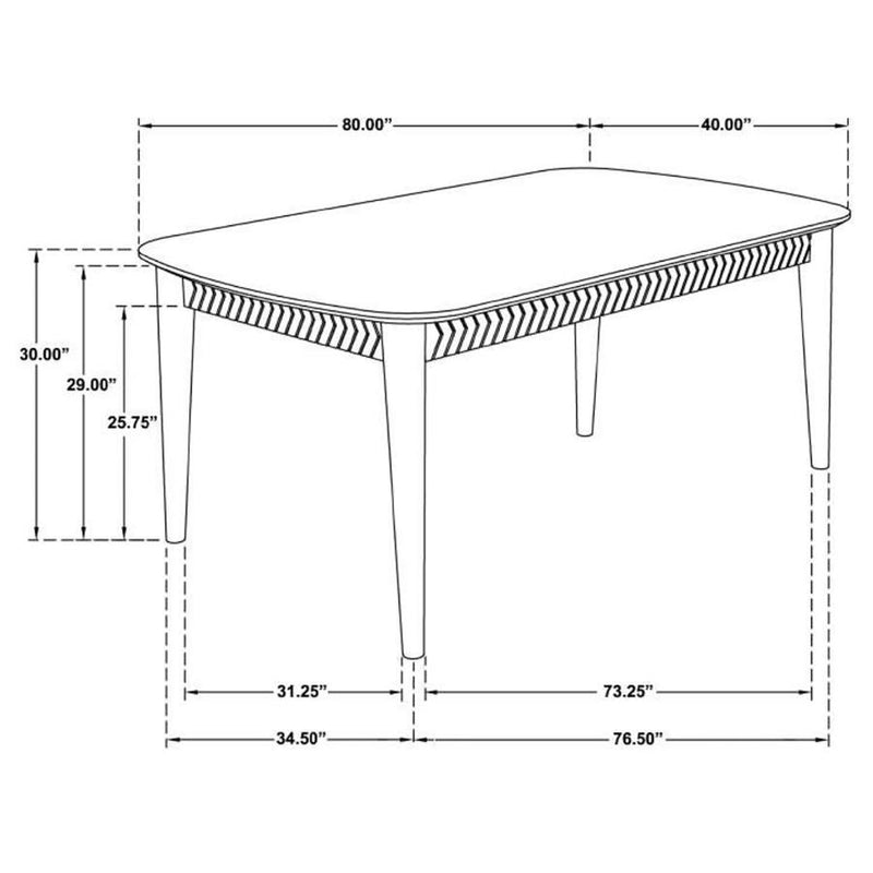 Partridge - Rectangular Dining Table - Natural Sheesham