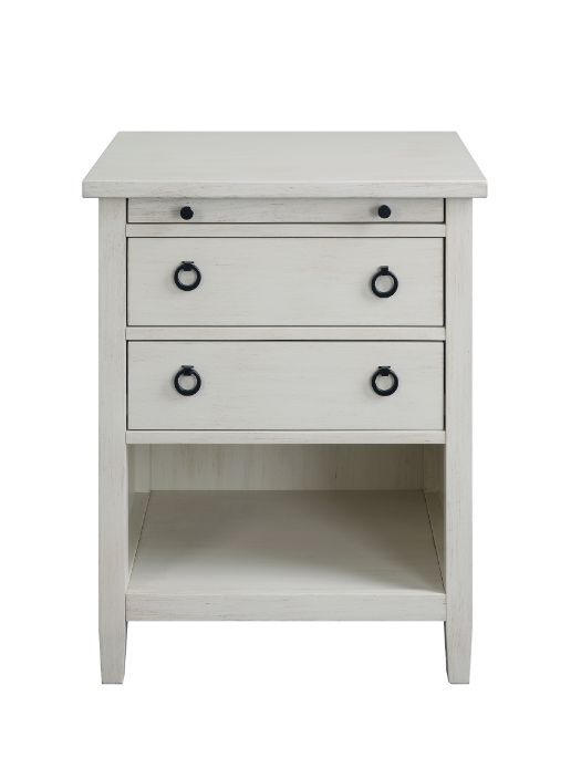 Halim - Accent Table - Antique White Finish