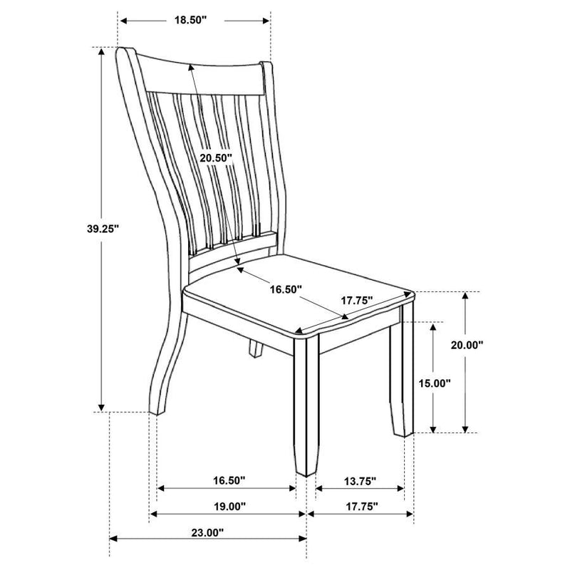 Kingman - Wood Dining Side Chair (Set of 2) - Distressed White