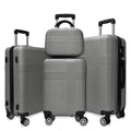 Luggage 4 Piece Set With Spinner Wheels, Hardshell Lightweight Suitcase With Tsa Lock, Checked Luggage