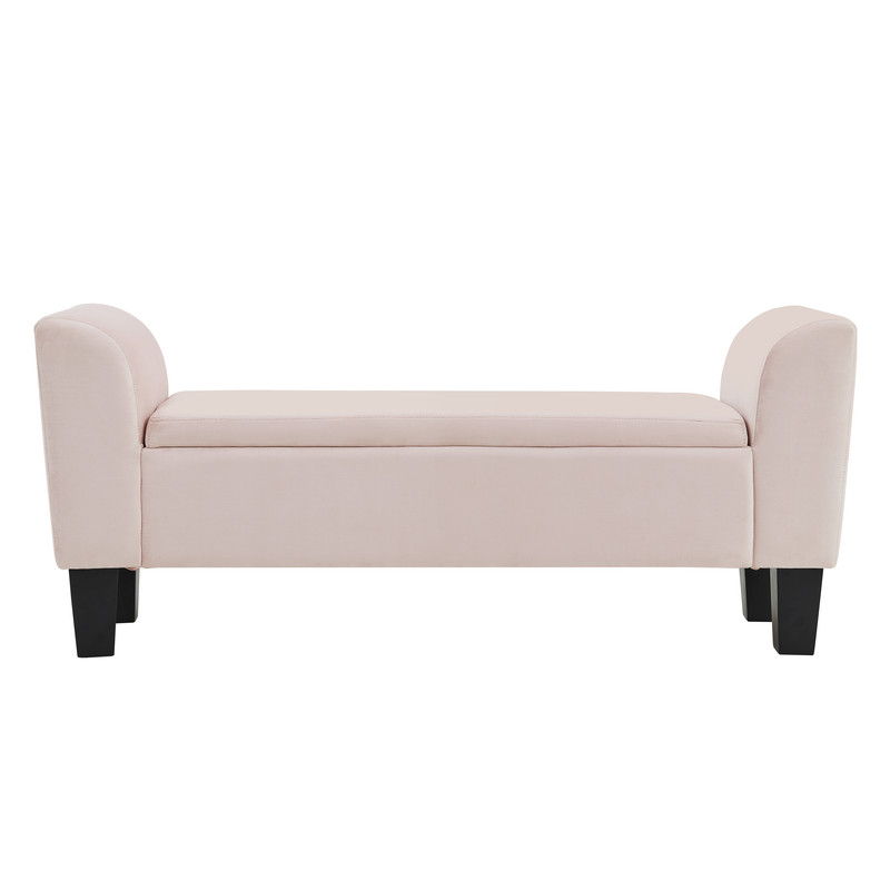 Mila - Velvet Ottoman Bench With Storage