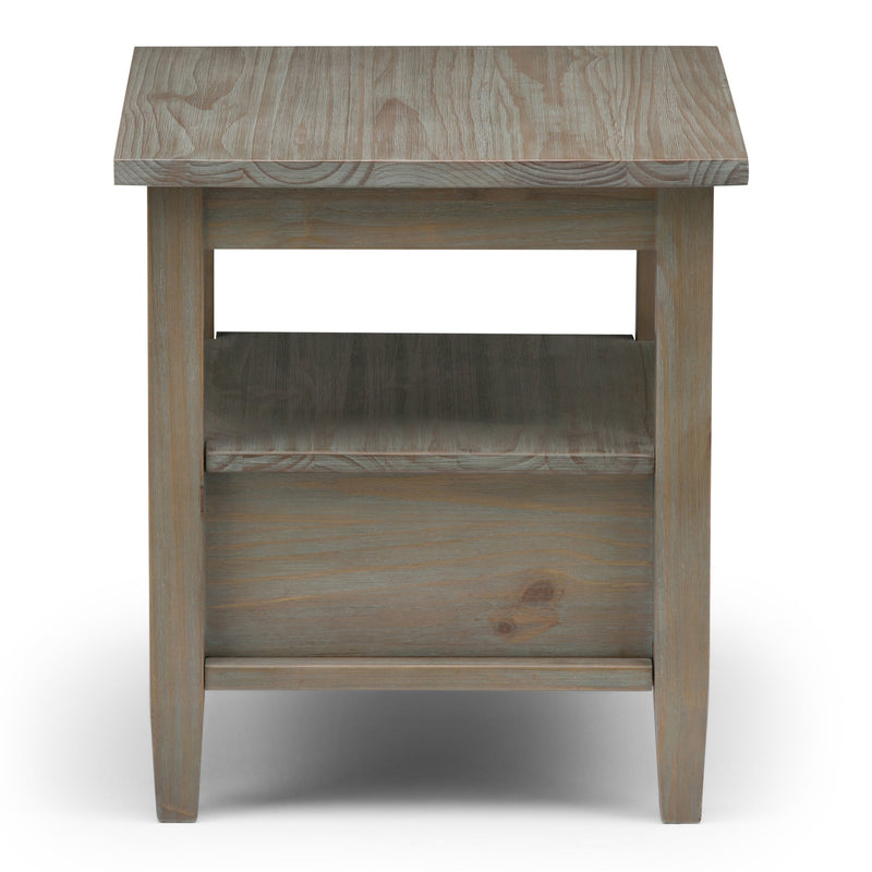 Warm Shaker - End Table - Distressed Gray