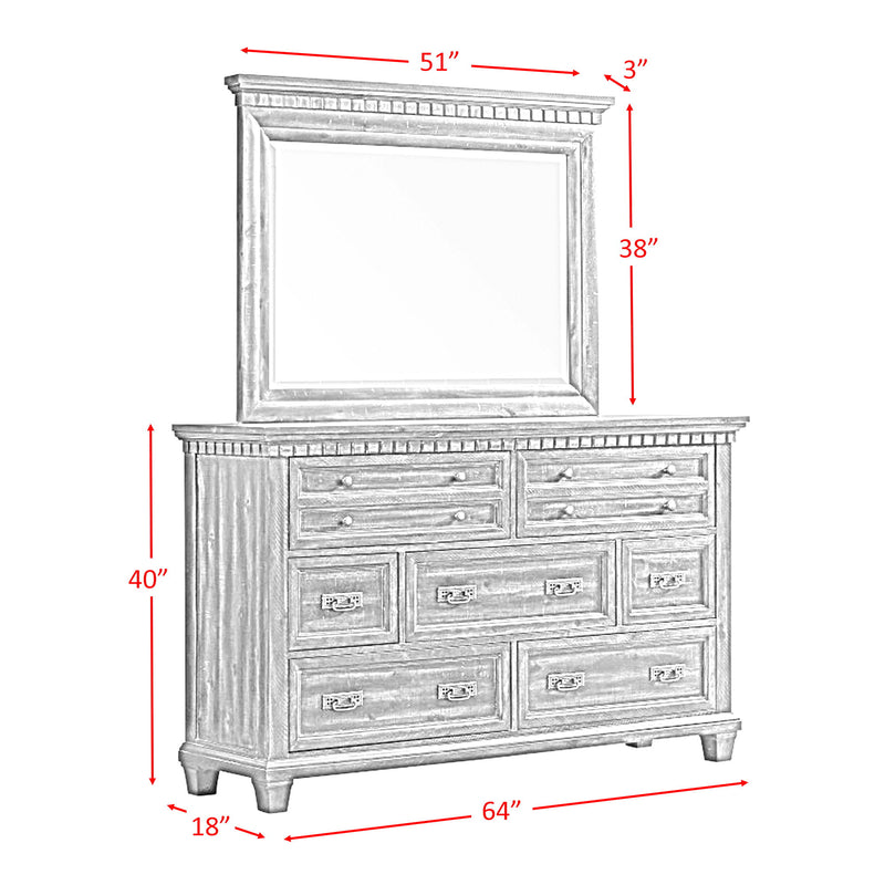 Morrison - Dresser & Mirror Set - Smokey Walnut