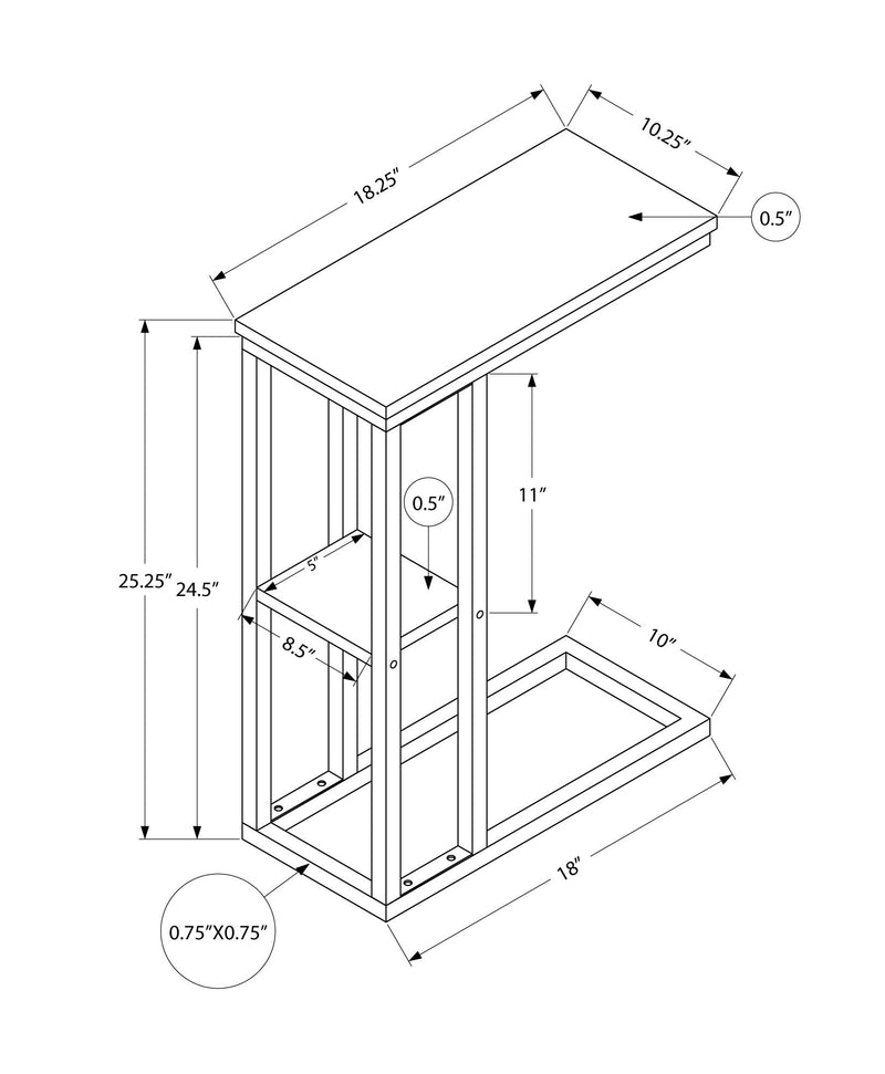 Accent Table C - Shaped, Contemporary & Modern