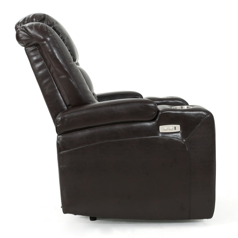 Wide Power Standard Recliner Chair With Arm Storage With USB