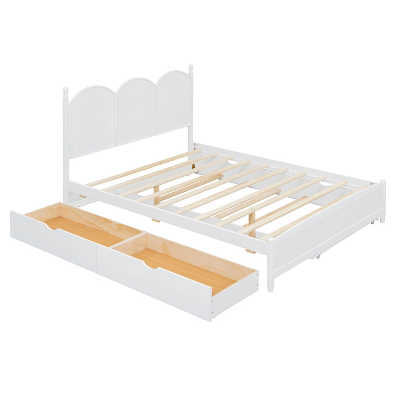 Platform Bed With With 2 Big Drawers And Trundle