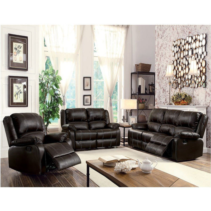 Zuriel - Synthetic Leather Recliner Sofa