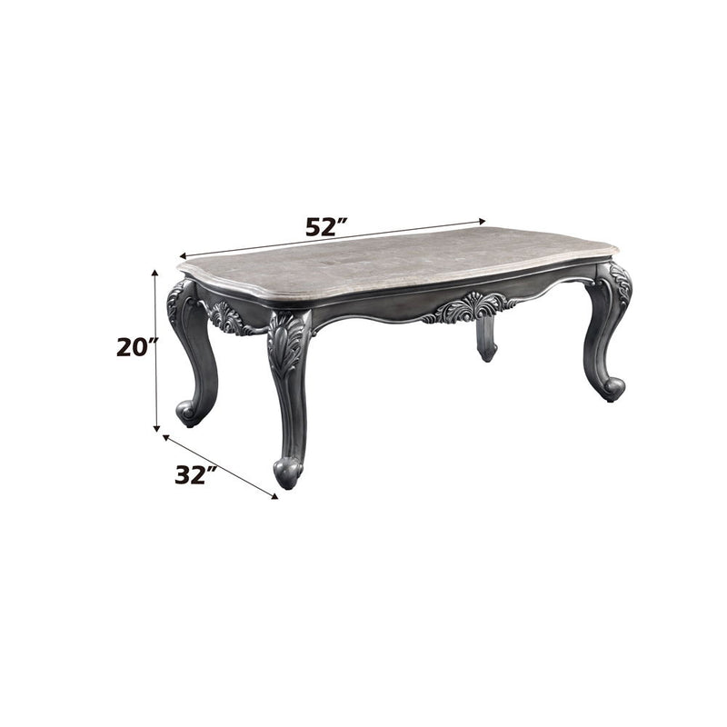 Ariadne - Coffee Table - Marble & Platinum