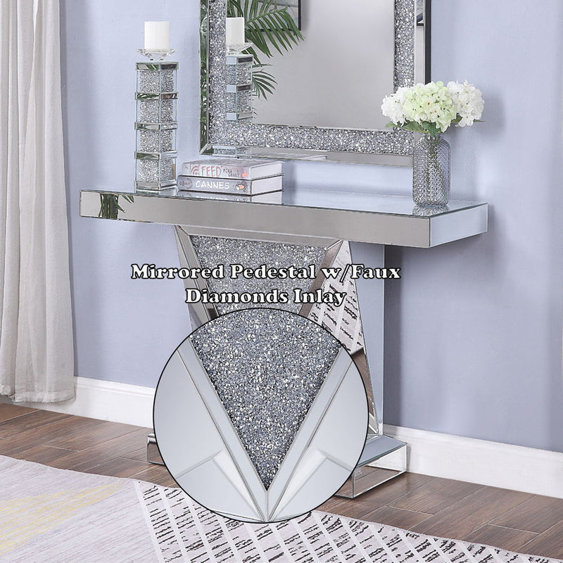 Noralie - Accent Table - Mirrored - 31"