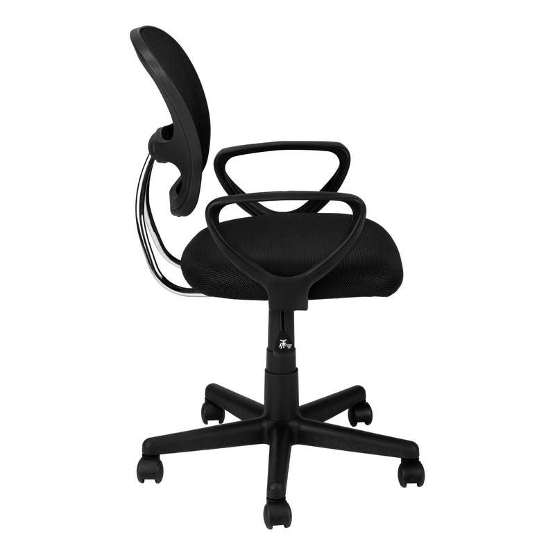 Office Chair, Adjustable Height, Swivel, Ergonomic, Armrests, Mesh, Contemporary / Modern - Black