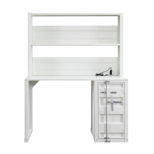 ACME Cargo Desk & Hutch, White 37887