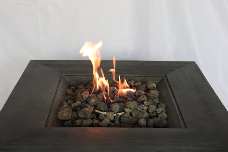 Fiber Reinforced Propane / Natural Gas, Fire Pit Table - Charcoal