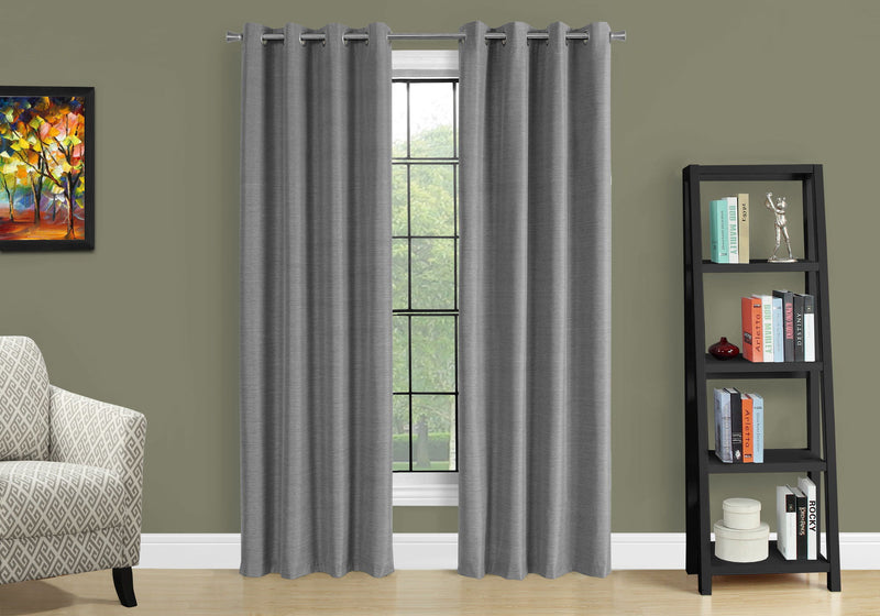 2 Pieces Set, Curtain Panel, Room Darkening, Grommet, Contemporary & Modern