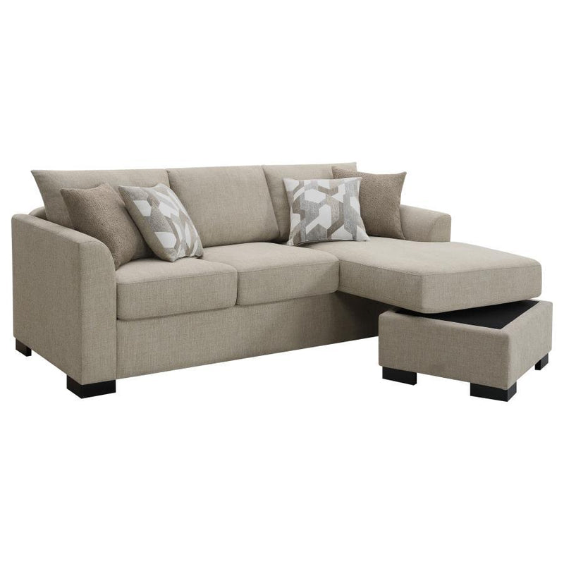 Storey - Upholstered Sleeper Sectional Chaise Sofa