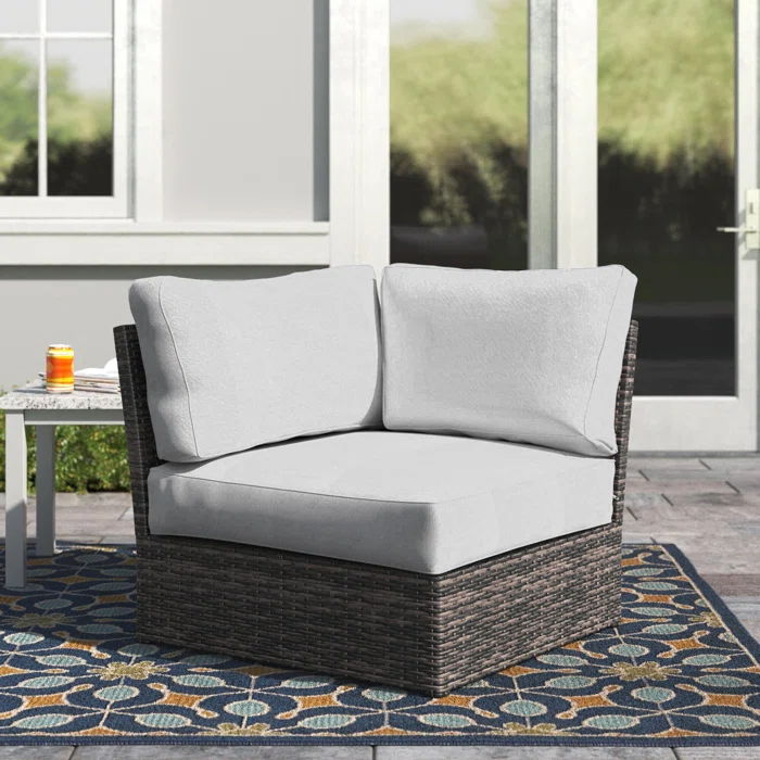 Shick - Corner Wedge Patio Chair With Cushions