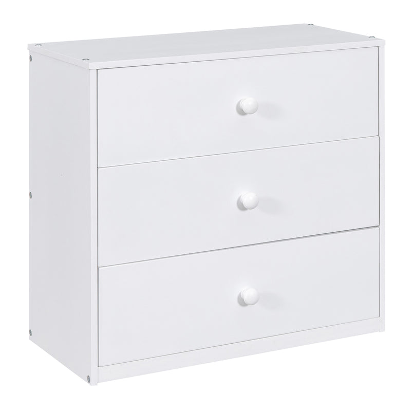 Twin Size House Bed With Cabinet and Drawers, White