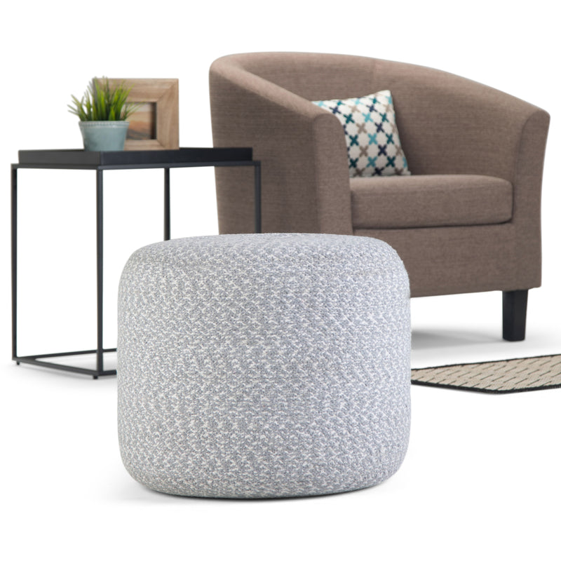 Bayley - Versatile Round Braided Pouf