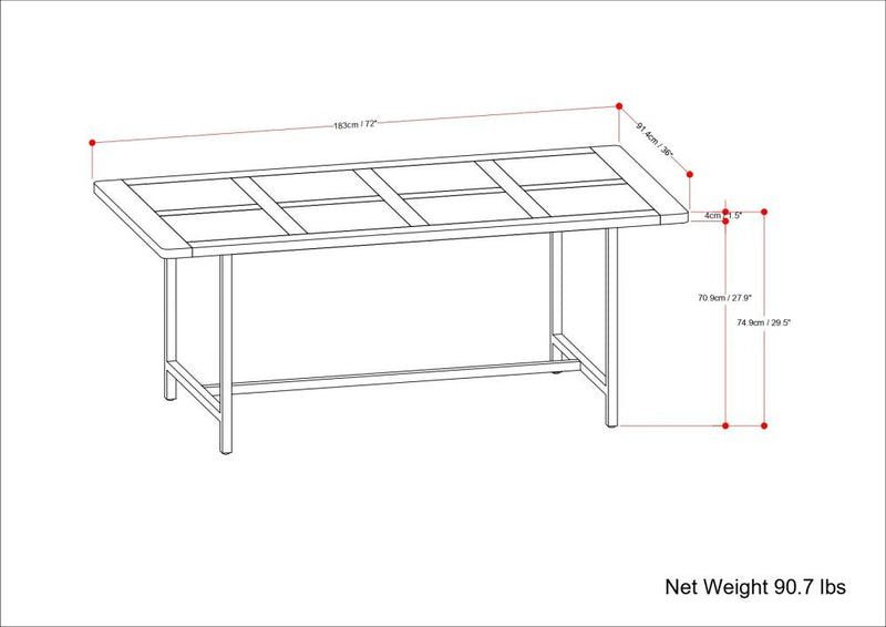 Campbell - Handcrafted Dining Table