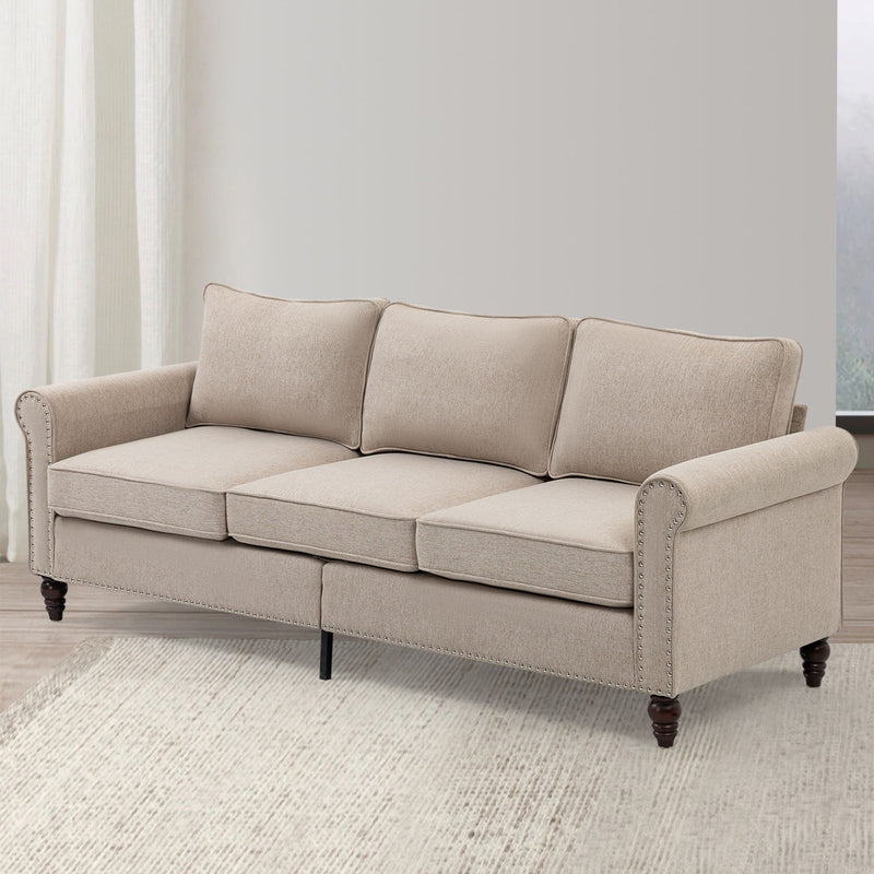 Loveseat Sofa, Mid-Century Modern Couches For Living Room, Button Tufted Sofa