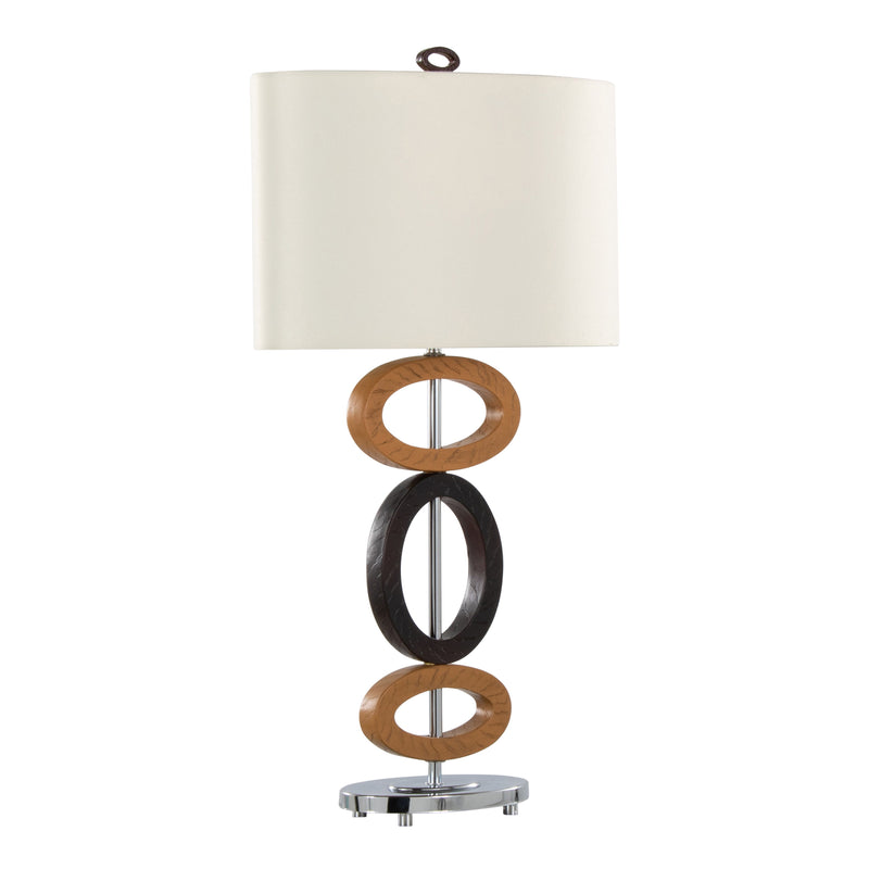 Hoops - Table Lamp (Set of 2) - Cedar / Bronze / White