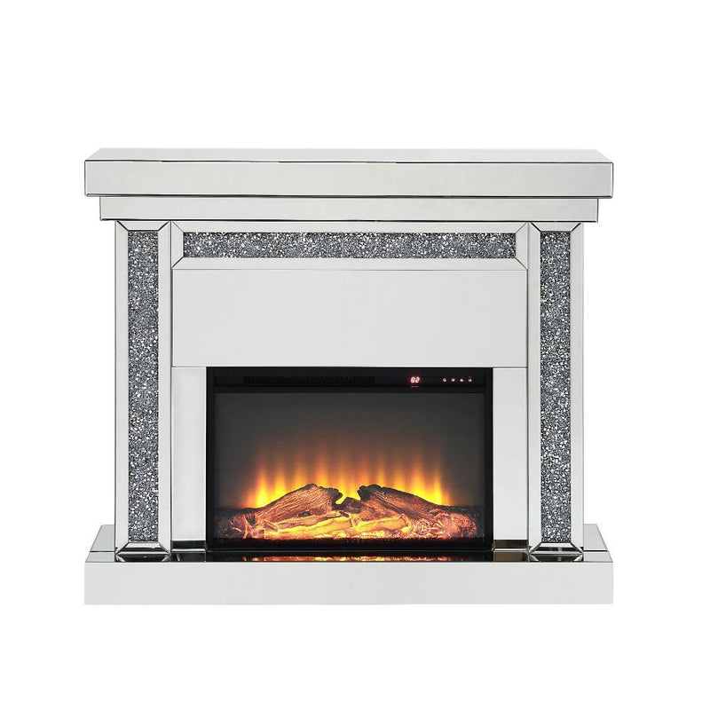 Noralie - Fireplace - Mirrored & Faux Diamonds - 42" - Atlantic Fine Furniture Inc