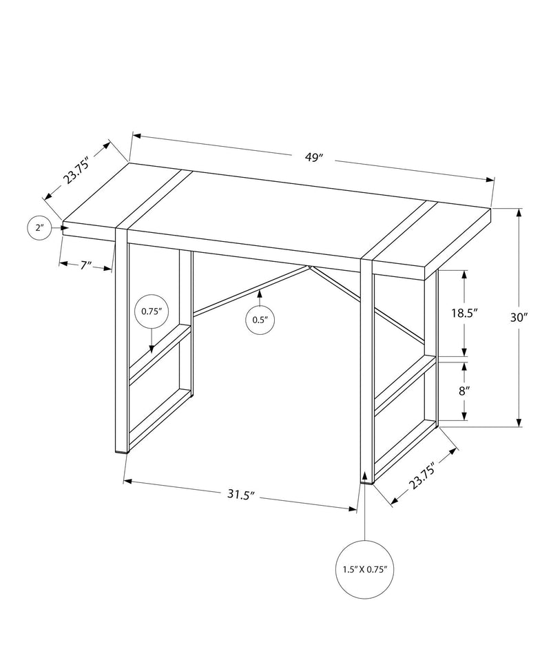 Industrial Design Computer Desk For Home Office, Laptop