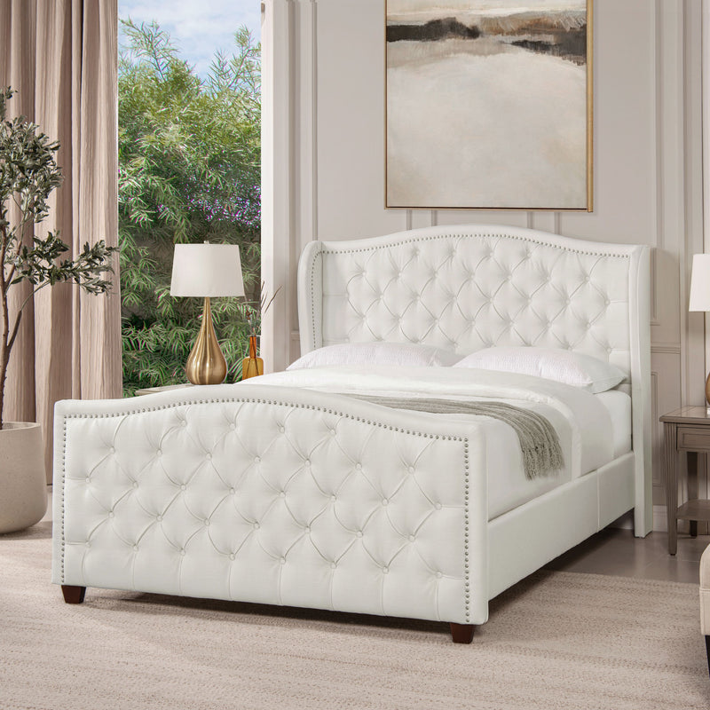 Marcella - Upholstered Shelter Headboard Bed Set