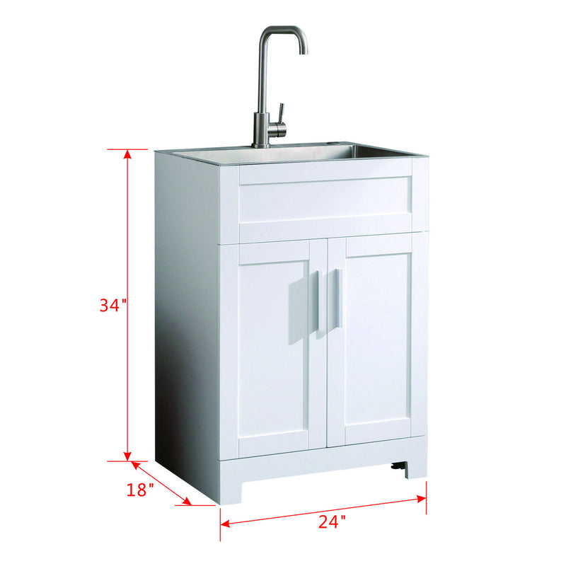 Paint Free Laundry Tub Cabinet With Stainless Steel Combo (Update)