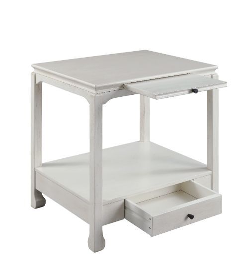 Seatlas - Accent Table - Antique White Finish - Atlantic Fine Furniture Inc